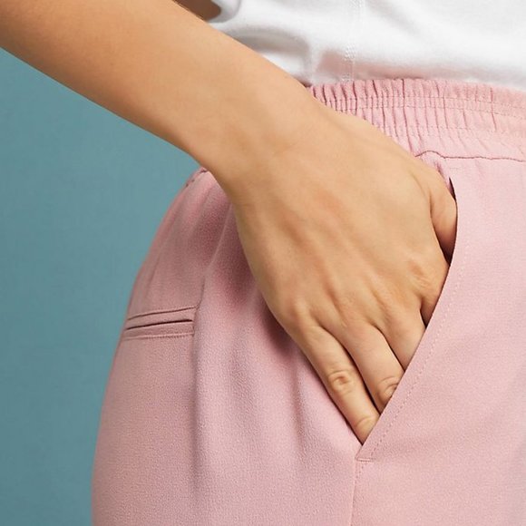 Anthropologie Essential Crepe Pants - Pink Sz. S - Picture 3 of 6